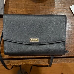 Kate Spade Sleek Black Crossbody wallet